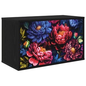 vidaXL Wall-mounted TV Cabinet KIEL 69 x 33 x 40 cm Black Oak