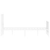 vidaXL Metal Bed Frame without Mattress with Footboard White 120x200cm