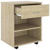 vidaXL Rolling Cabinet Sonoma Oak 46x36x59 cm Engineered Wood