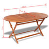 vidaXL 7 Piece Outdoor Dining Set Solid Acacia Wood