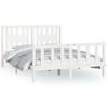 vidaXL Bed Frame without Mattress White Solid Wood Pine 140x200 cm