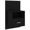 vidaXL Wall-mounted Bedside Cabinet Black