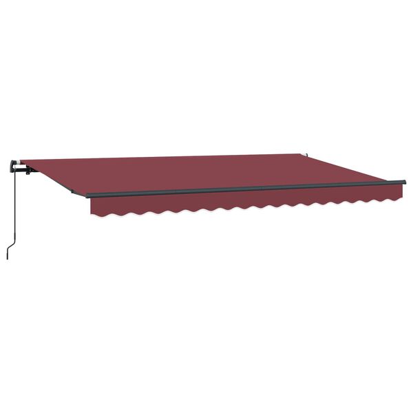 vidaXL Retractable Awning Manual Burgundy 400 x 200 cm Fabric