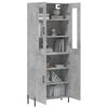vidaXL Highboard Concrete Grey 69.5x34x180 cm Engineered Wood