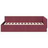 vidaXL Corner Bed Frame with Headboard Wine Red 90 cm x 200 cm Velvet