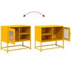 vidaXL TV Cabinet Mustard Yellow 68x39x60.5 cm Steel