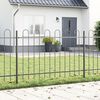 vidaXL Garden Fence Grey 1.7 x 1 m Powder-coated Steel