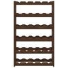 vidaXL Wine Rack for 30 Bottles Brown Solid Wood Pine