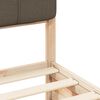 vidaXL Bed Frame with Upholstered Headboard Taupe 135 x 190 cm
