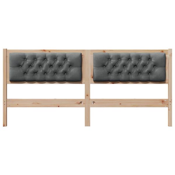 vidaXL Headboard Other Brown and dark grey 180 cm Solid pine wood