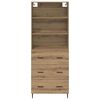 vidaXL Highboard with Drawer Artisan Oak 69.5 x 34 x 180 cm