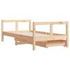 vidaXL Kids Bed Frame with Drawers 80x160 cm Solid Wood Pine