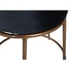 Venture Home Pouffe Pippi 45.5x45.5x46.5 cm Velvet Black and Copper