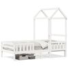 vidaXL Bed Frame with Roof without Mattress White 100x200 cm