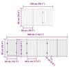 vidaXL Dog Gate with Door Foldable 9 Panels 450 cm Poplar Wood