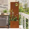 vidaXL Garden Privacy Screen Rusty 50 x 140 cm Weathering steel