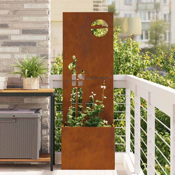 vidaXL Garden Privacy Screen Rusty 50 x 140 cm Weathering steel