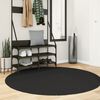 vidaXL Rug HUARTE Short Pile Soft and Washable Black &Oslash; 160 cm