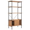 vidaXL 5-Tier Shelving Unit with Cabinet 80x40x163 cm Steel and Engineered Wood