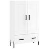 vidaXL Highboard High Gloss White 69,5x31x115 cm Engineered Wood