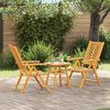 vidaXL Garden Dining Set 3 pcs Brown Solid Acacia Wood