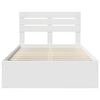 vidaXL Bed Frame with Headboard White 120 x 200 cm Solid Pine Wood