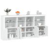 vidaXL Sideboard with LED Lights White 202x37x100 cm