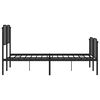vidaXL Metal Bed Frame without Mattress with Footboard&nbsp;Black 135x190cm