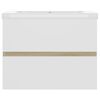 vidaXL Sink Cabinet with Built-in Basin White and Sonoma Oak Engineered Wood