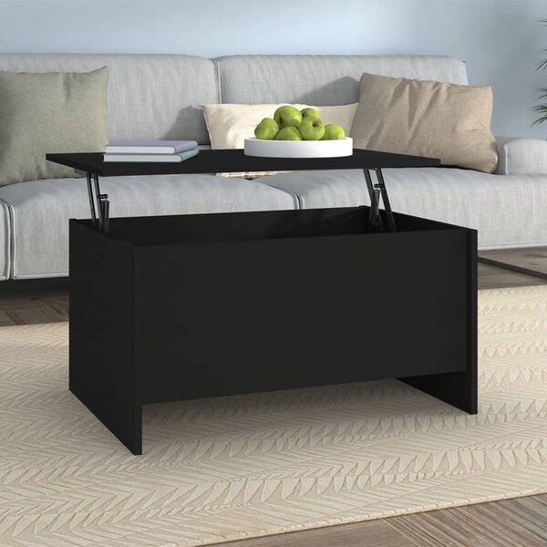 vidaXL Coffee Table Black 80x55.5x41.5 cm Engineered Wood