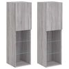 vidaXL 2 Piece TV Cabinet Set with LED Lights Grey Sonoma 30,5x30x102 cm