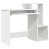 vidaXL Desk with Shelf White 106 x 40 x 88.5 cm Engineered Wood