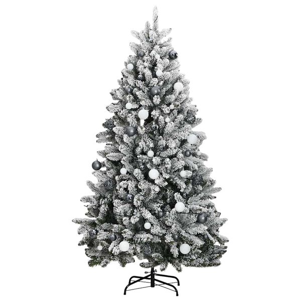 vidaXL Artificial Hinged Christmas Tree 300 LEDs & Ball Set 300 cm