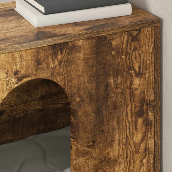 vidaXL Cat House Smoked Oak 51 x 30 x 52 cm Engineered Wood