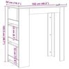 vidaXL Bar Table with Storage Rack Old Wood 102x50x103.5 cm