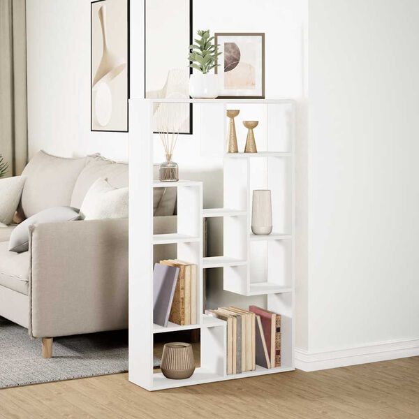 vidaXL Bookcase White 72x20x120.5 cm Engineered Wood