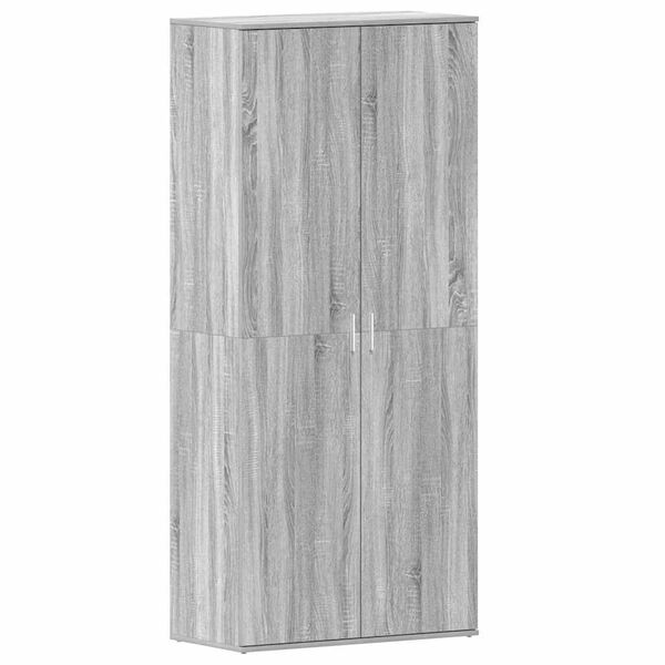 vidaXL Shoe Cabinet with Door Grey 80 x 39 x 180 cm Engineered wood