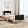 vidaXL Bed frame Brown and black 80 x 200 cm Solid pine wood