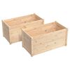 vidaXL Garden Planters 2 pcs 100x50x50 cm Solid Pinewood