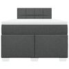 vidaXL Box Spring Bed with Mattress Dark Grey 120x200 cm Fabric