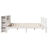 vidaXL Bookcase Bed without Mattress White 180x200 cm Super King Solid Wood Pine