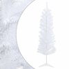 vidaXL Artificial Slim Christmas Tree 150 cm PVC and Steel White