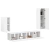 vidaXL TV Cabinet Set Wall-mounted 3 pcs White Engineered Wood
