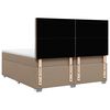 vidaXL Box Spring Bed with Mattress Cappuccino 200x200 cm Faux Leather