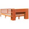 vidaXL Bookcase Bed without Mattress Wax Brown 140x190 cm Solid Wood Pine