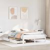vidaXL Bed Frame with Drawers without Mattress White 140x190 cm