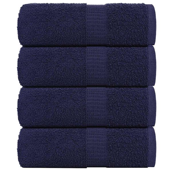vidaXL Guest Towels "FROGN" 4 pcs Navy Blue 30x50 cm 360 gsm
