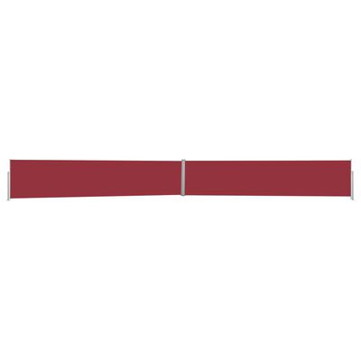 vidaXL Patio Retractable Side Awning 140x1200 cm Red