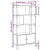 vidaXL Bookcase with Doors Sonoma Oak 76.5x30x154.5 cm Engineered Wood