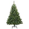 vidaXL Artificial Christmas Tree with 150 LEDs Green 150 cm PE and PVC